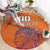 Custom Netherlands Football Round Carpet Oranje Lion