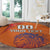 Custom Netherlands Football Round Carpet Oranje Lion