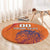 Custom Netherlands Football Round Carpet Oranje Lion