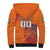 Custom Netherlands Football Sherpa Hoodie Oranje Lion