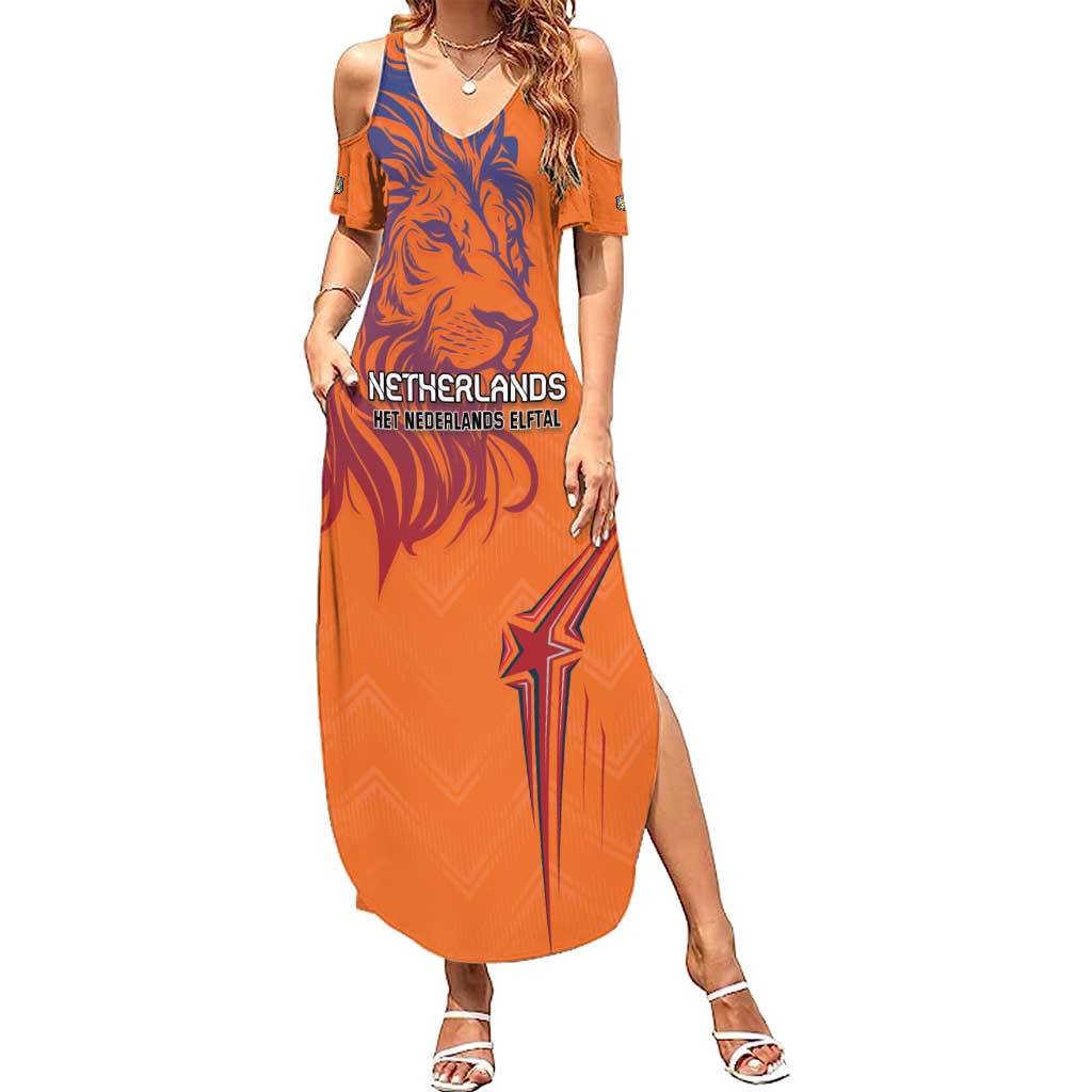 Custom Netherlands Football Summer Maxi Dress Oranje Lion