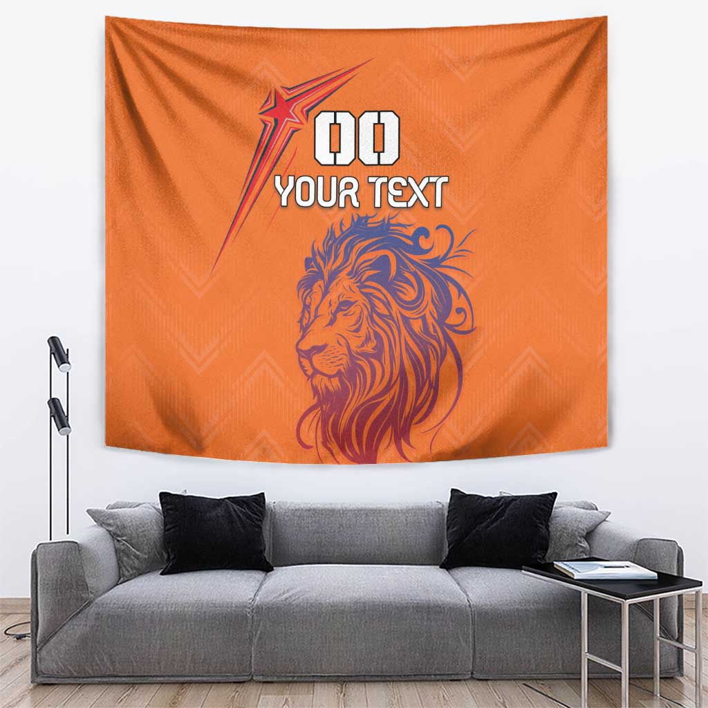 Custom Netherlands Football Tapestry Oranje Lion