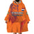 Custom Netherlands Football Wearable Blanket Hoodie Oranje Lion