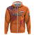 Custom Netherlands Football Zip Hoodie Oranje Lion