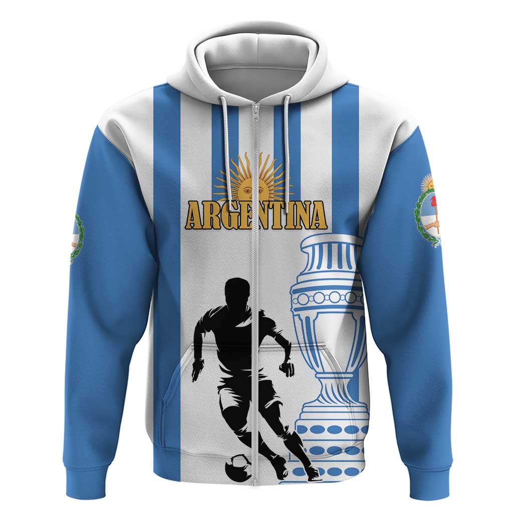 Custom Argentina Football Zip Hoodie We Are The Champions - Wonder Print Shop