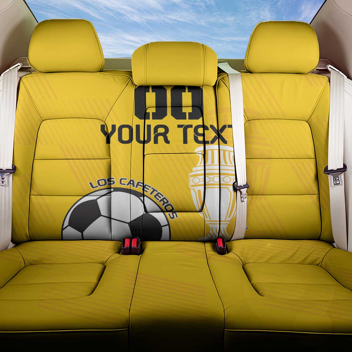 Custom Colombia Football Back Car Seat Cover Go Champions - Wonder Print Shop