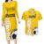 Custom Colombia Football Couples Matching Long Sleeve Bodycon Dress and Hawaiian Shirt Go Champions - Wonder Print Shop