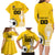 Custom Colombia Football Family Matching Long Sleeve Bodycon Dress and Hawaiian Shirt Go Champions - Wonder Print Shop