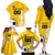 Custom Colombia Football Family Matching Off The Shoulder Long Sleeve Dress and Hawaiian Shirt Go Champions - Wonder Print Shop