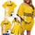 Custom Colombia Football Family Matching Off Shoulder Short Dress and Hawaiian Shirt Go Champions - Wonder Print Shop