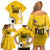 Custom Colombia Football Family Matching Off Shoulder Short Dress and Hawaiian Shirt Go Champions - Wonder Print Shop