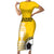 Custom Colombia Football Family Matching Short Sleeve Bodycon Dress and Hawaiian Shirt Go Champions - Wonder Print Shop