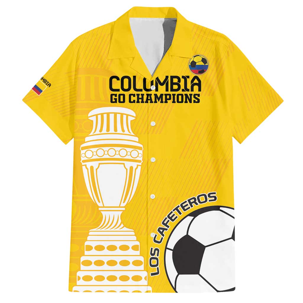 Custom Colombia Football Hawaiian Shirt Go Champions - Wonder Print Shop