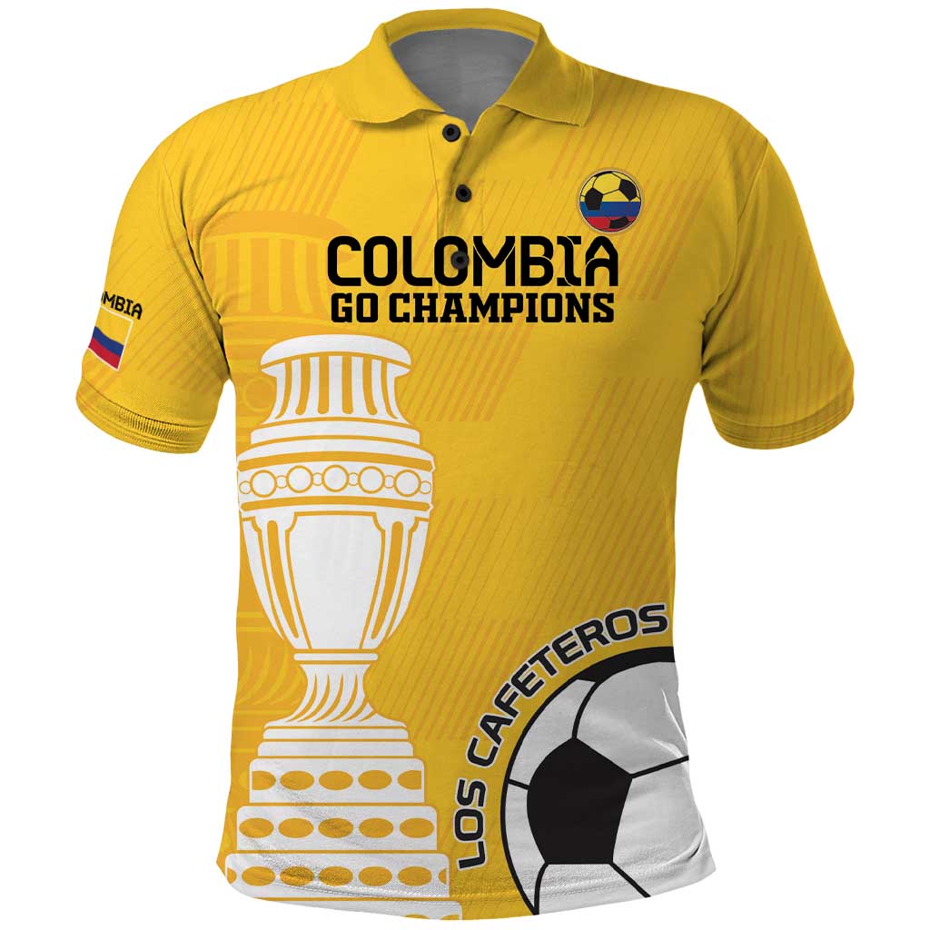 Custom Colombia Football Polo Shirt Go Champions - Wonder Print Shop