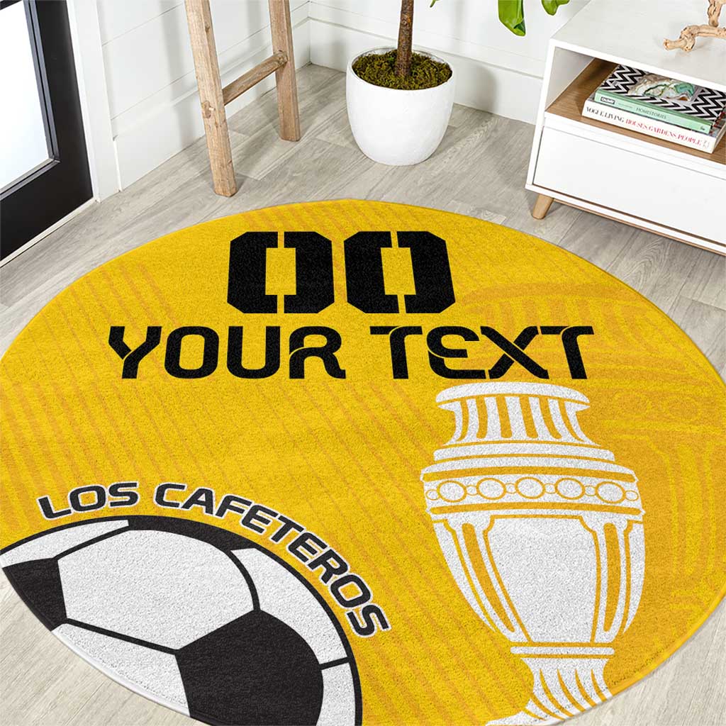 Custom Colombia Football Round Carpet Go Champions