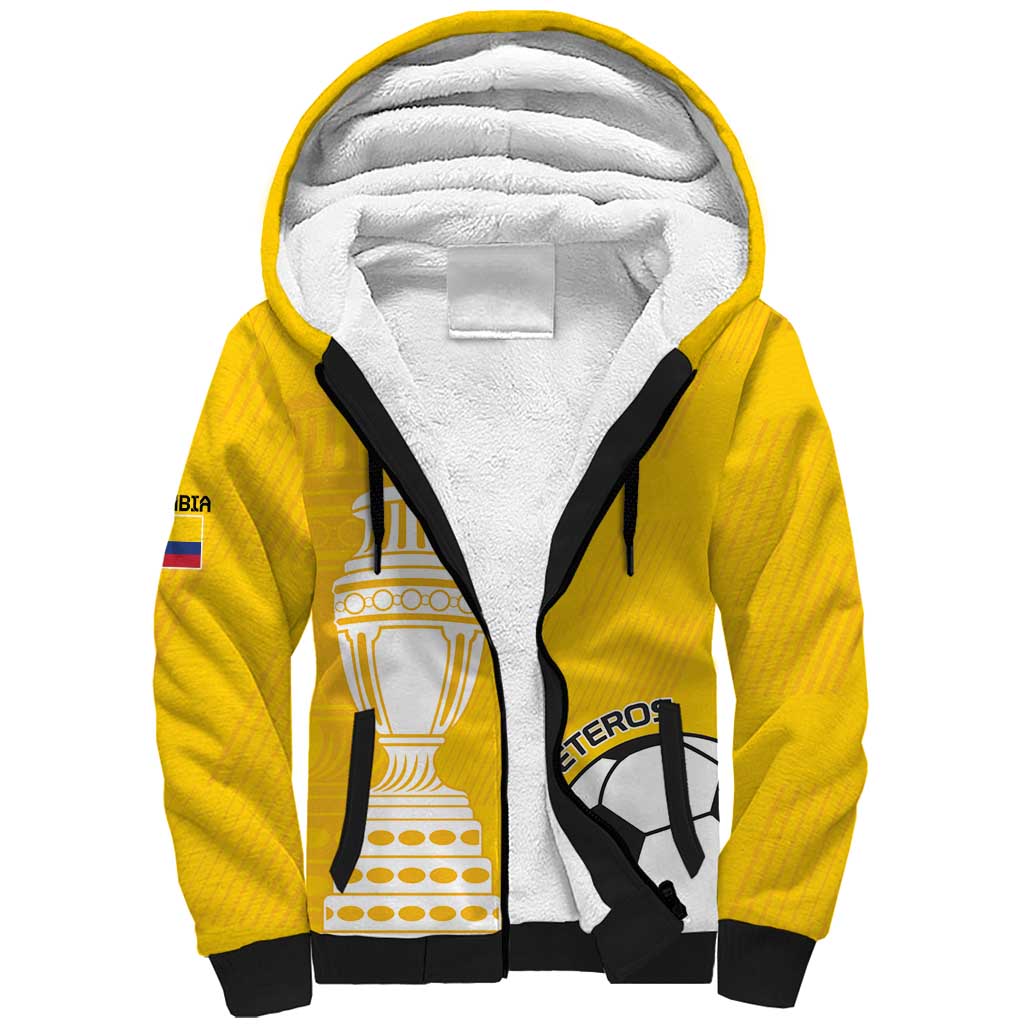 Custom Colombia Football Sherpa Hoodie Go Champions - Wonder Print Shop