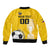 Custom Colombia Football Sleeve Zip Bomber Jacket Go Champions - Wonder Print Shop