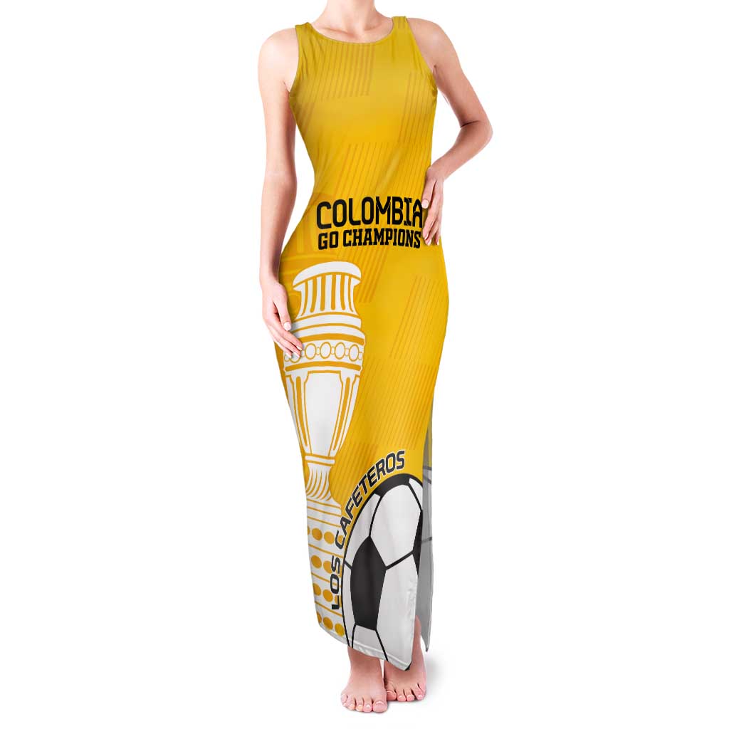 Custom Colombia Football Tank Maxi Dress Go Champions - Wonder Print Shop