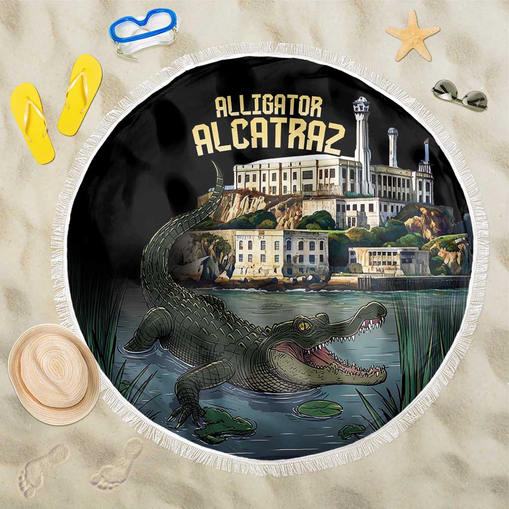 Everglades Alligator Alcatraz Florida Beach Blanket - Wonder Print Shop