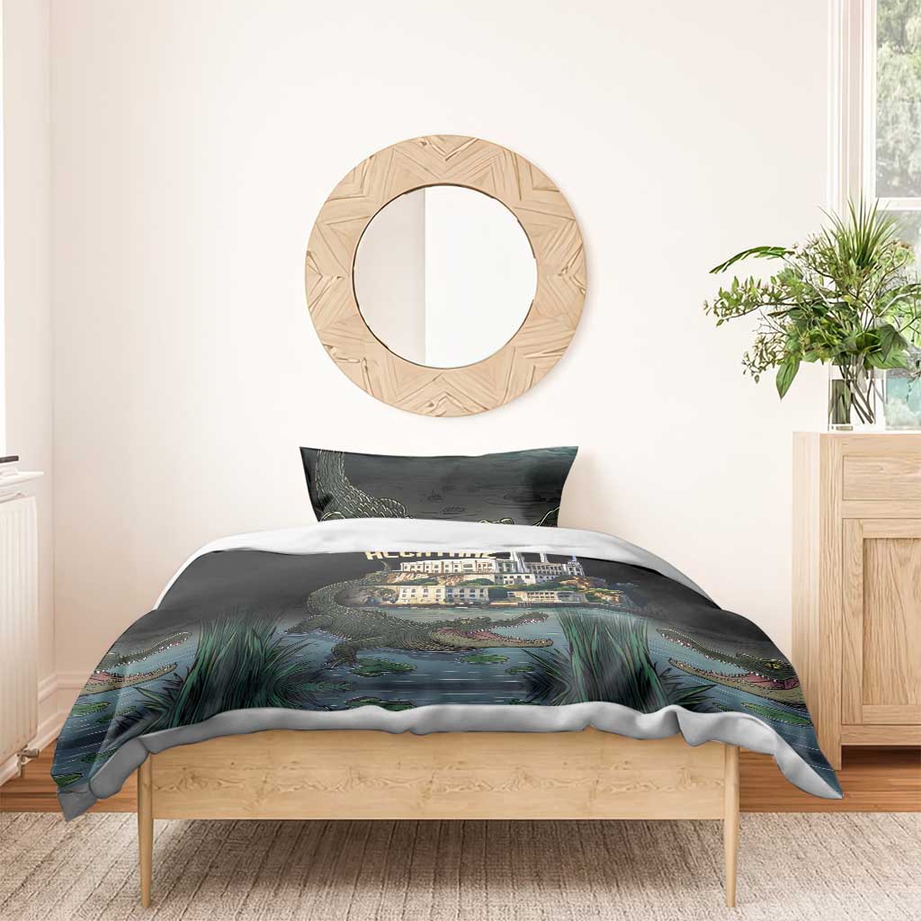 Everglades Alligator Alcatraz Florida Bedding Set - Wonder Print Shop