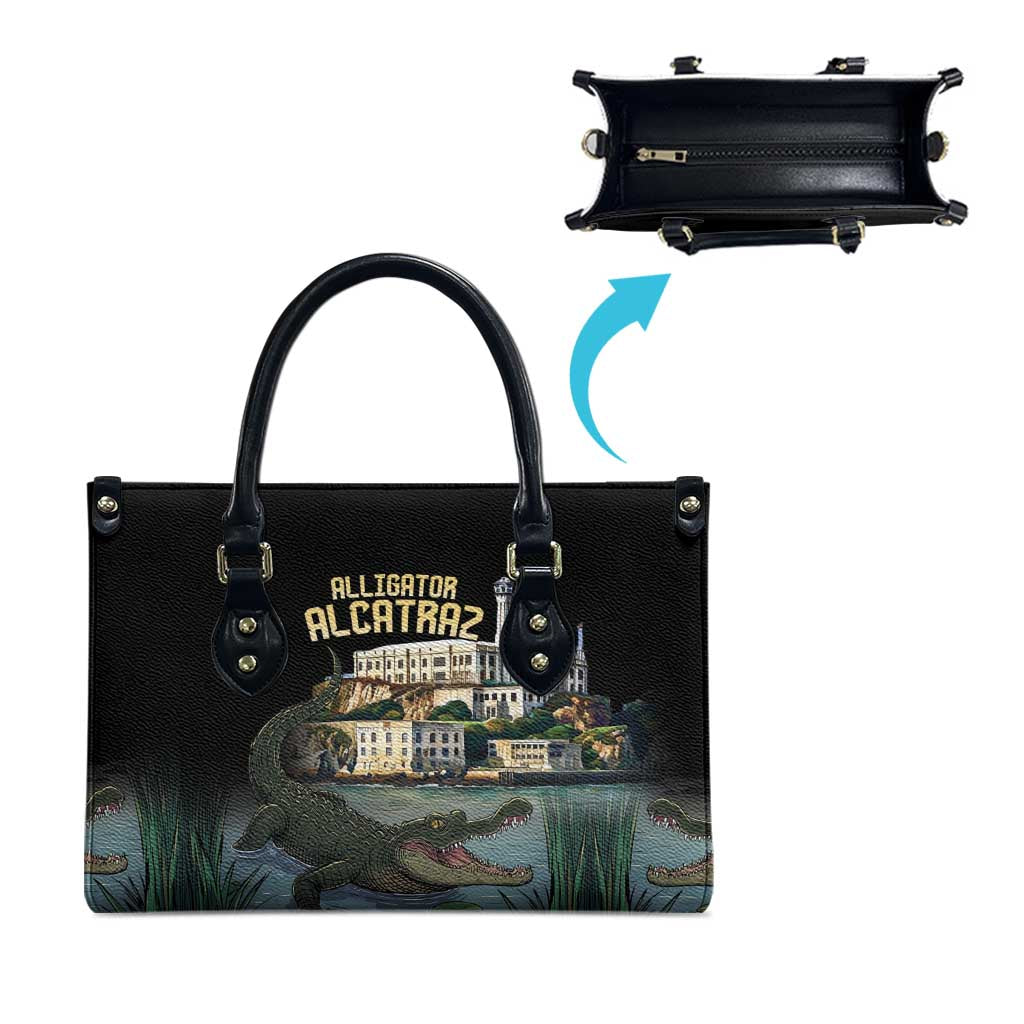 Everglades Alligator Alcatraz Florida Leather Bag - Wonder Print Shop