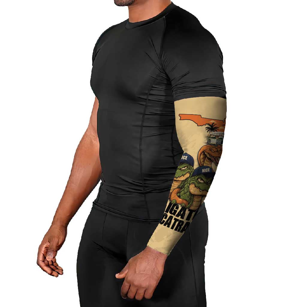 Alligator Alcatraz Prison Florida Everglades Arm Sleeves - Wonder Print Shop