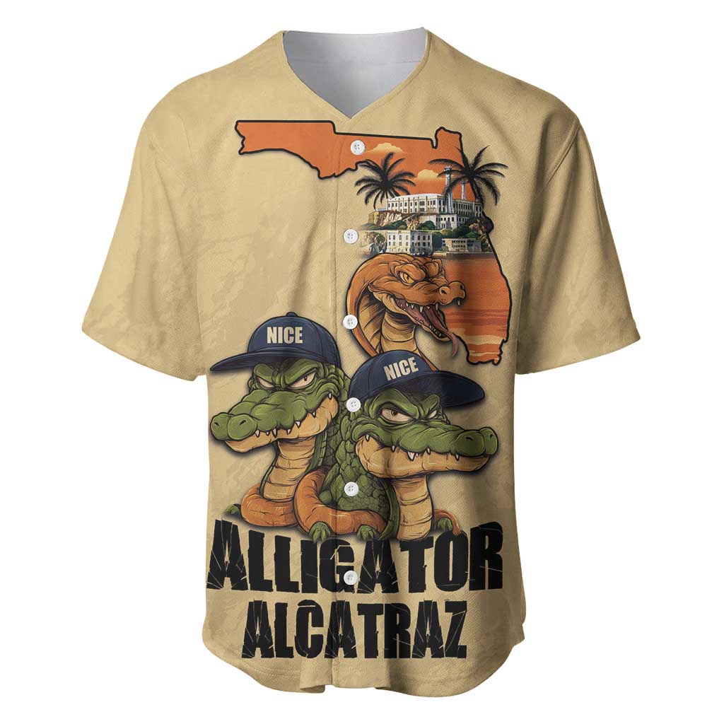 Alligator Alcatraz Prison Florida Everglades Baseball Jersey - Wonder Print Shop