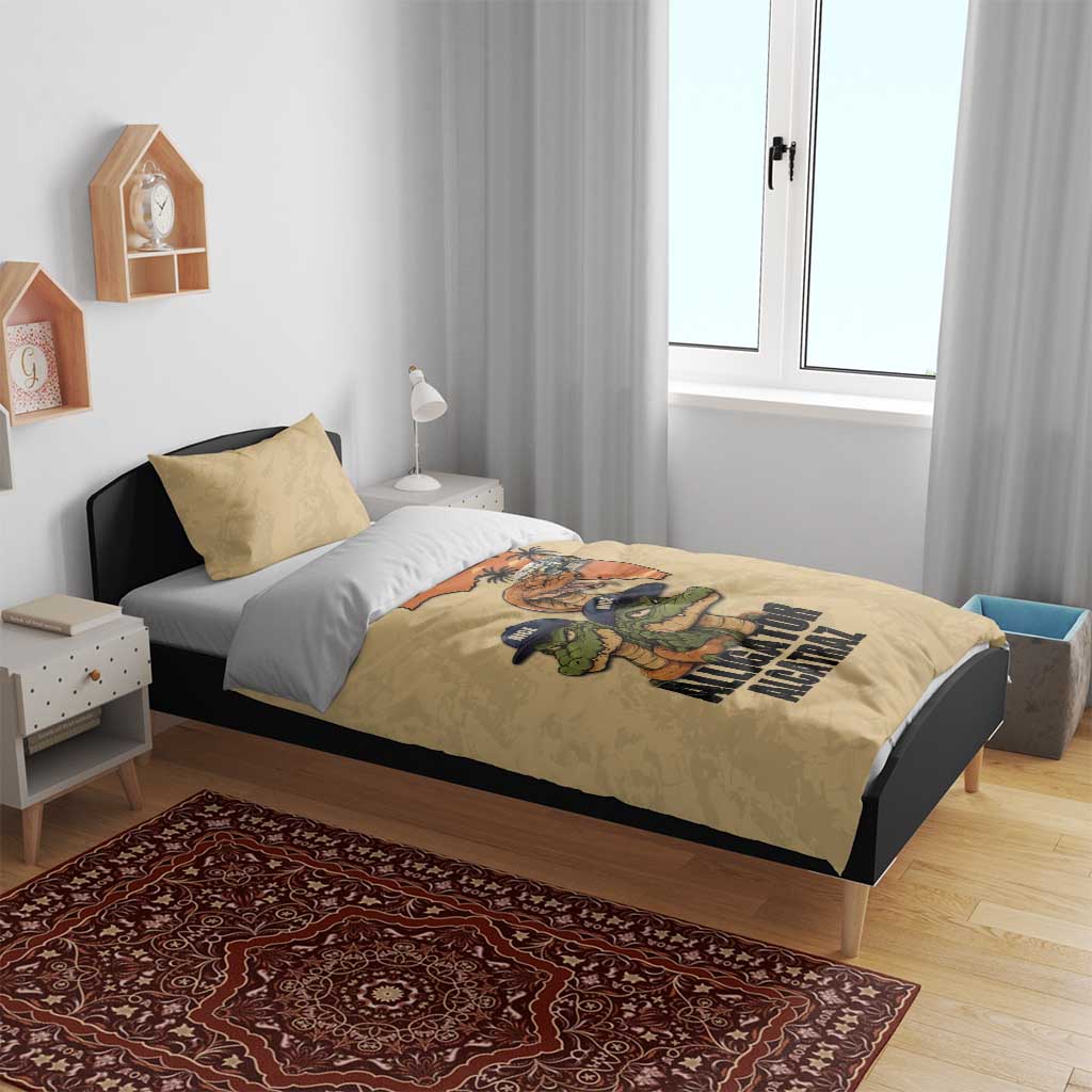 Alligator Alcatraz Prison Florida Everglades Bedding Set - Wonder Print Shop