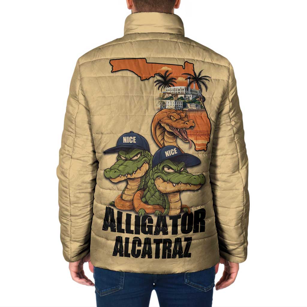 Alligator Alcatraz Prison Florida Everglades Padded Jacket - Wonder Print Shop