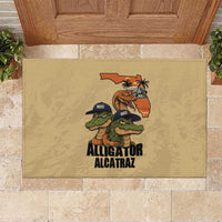 Alligator Alcatraz Prison Florida Everglades Rubber Doormat - Wonder Print Shop