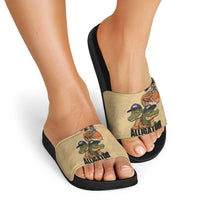 Alligator Alcatraz Prison Florida Everglades Slide Sandals - Wonder Print Shop