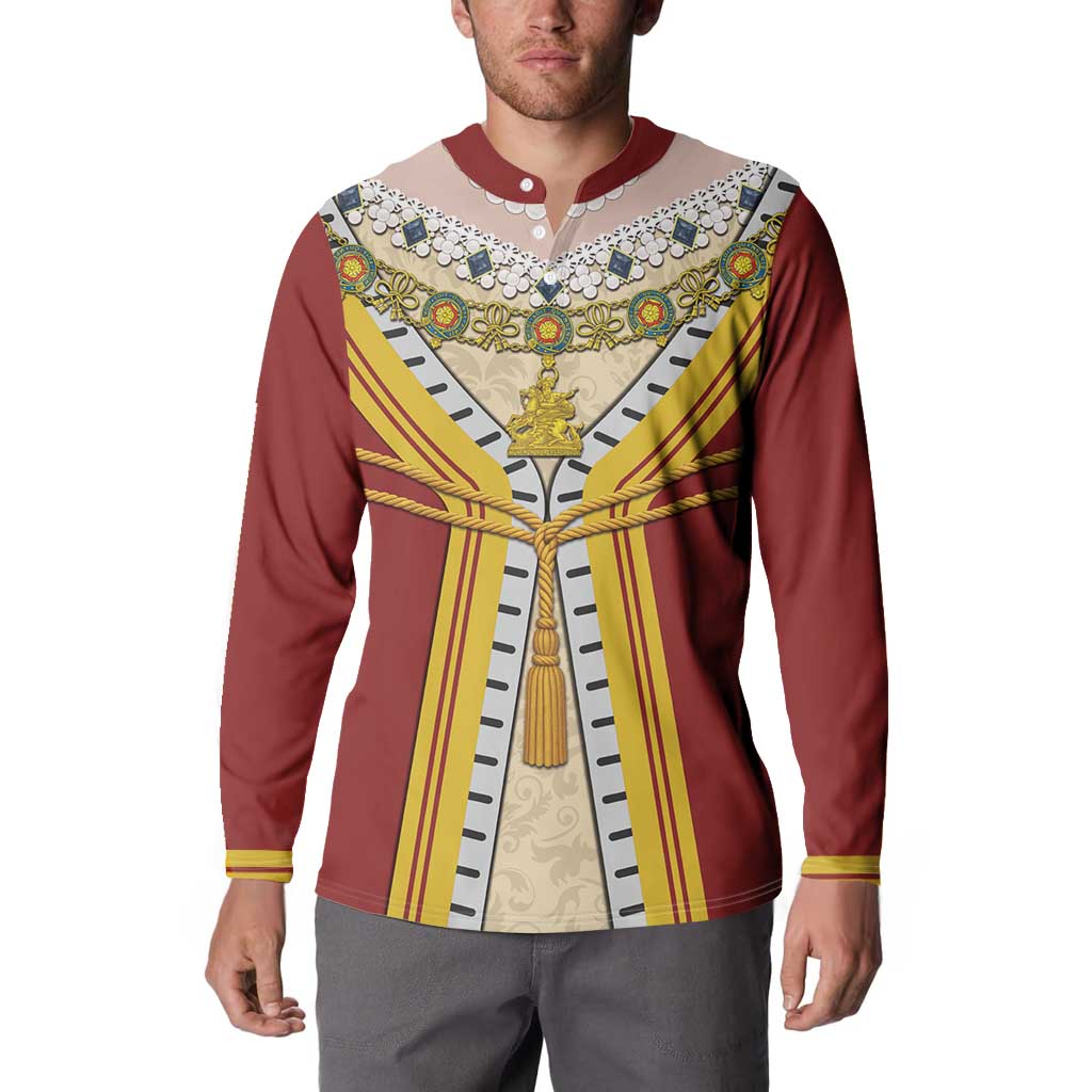 Victoria England Costume Button Sweatshirt - Wonder Print Shop