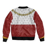 Victoria England Costume Sleeve Zip Bomber Jacket - Wonder Print Shop