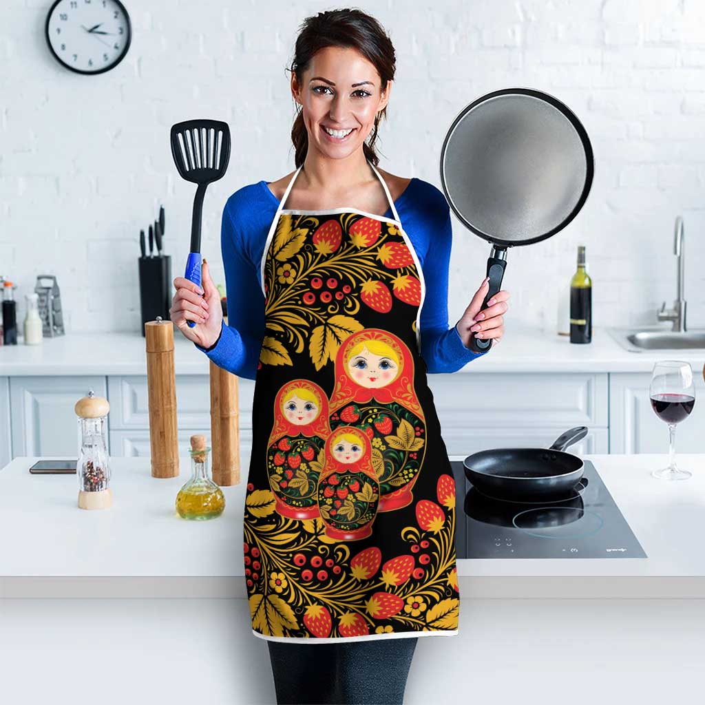 Russian Matryoshka Doll Apron Khokhloma Patterns - Wonder Print Shop