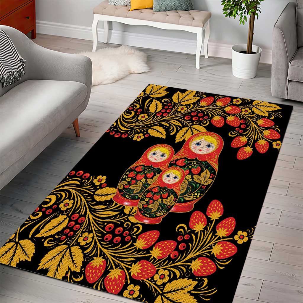 Russian Matryoshka Doll Area Rug Khokhloma Patterns - Wonder Print Shop