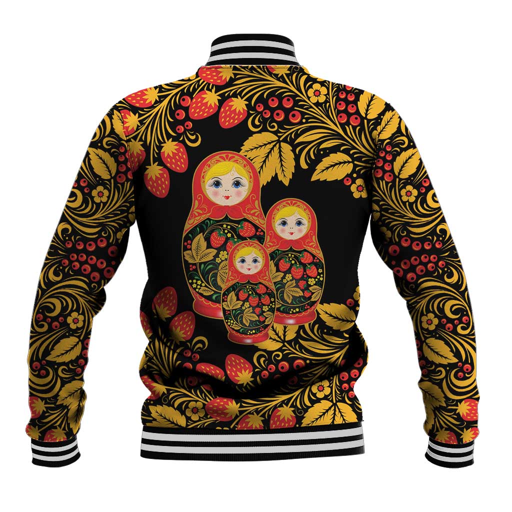 Russian Matryoshka Doll Baseball Jacket Khokhloma Patterns - Wonder Print Shop