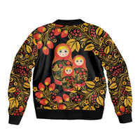Russian Matryoshka Doll Bomber Jacket Khokhloma Patterns - Wonder Print Shop