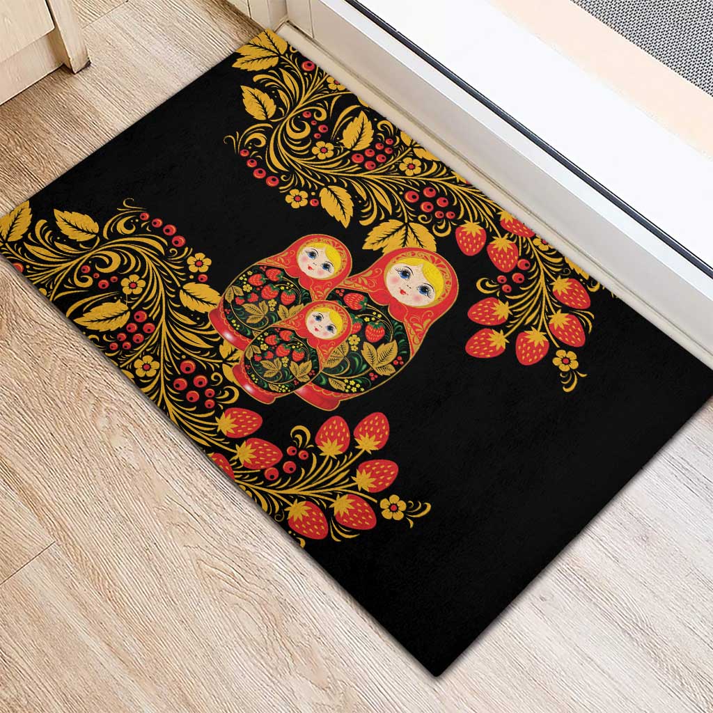 Russian Matryoshka Doll Rubber Doormat Khokhloma Patterns - Wonder Print Shop