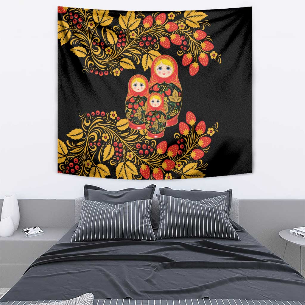 Russian Matryoshka Doll Tapestry Khokhloma Patterns - Wonder Print Shop