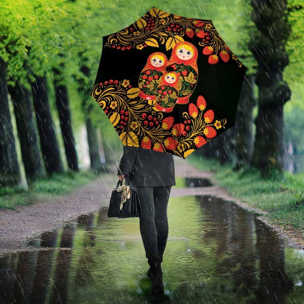 Russian Matryoshka Doll Umbrella Khokhloma Patterns - Wonder Print Shop