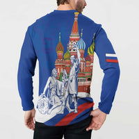 Russia National Unity Day Button Sweatshirt Minin And Pozharsky Monument - Wonder Print Shop