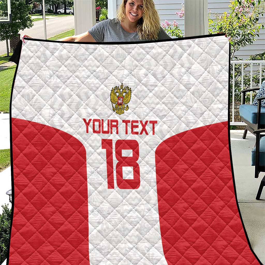 Custom Russia Football Quilt Nashi Parni Khokhloma Style - White - Wonder Print Shop