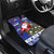 Honduras Santa Claus Christmas Car Mats Christmas Tree With Flag Background - Wonder Print Shop