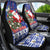 Honduras Santa Claus Christmas Car Seat Cover Christmas Tree With Flag Background - Wonder Print Shop