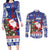 Honduras Santa Claus Christmas Couples Matching Long Sleeve Bodycon Dress and Long Sleeve Button Shirt Christmas Tree With Flag Background - Wonder Print Shop