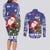 Honduras Santa Claus Christmas Couples Matching Long Sleeve Bodycon Dress and Long Sleeve Button Shirt Christmas Tree With Flag Background - Wonder Print Shop