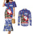 Honduras Santa Claus Christmas Couples Matching Mermaid Dress and Long Sleeve Button Shirt Christmas Tree With Flag Background