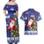 Honduras Santa Claus Christmas Couples Matching Off Shoulder Maxi Dress and Hawaiian Shirt Christmas Tree With Flag Background - Wonder Print Shop