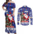 Honduras Santa Claus Christmas Couples Matching Off Shoulder Maxi Dress and Long Sleeve Button Shirt Christmas Tree With Flag Background - Wonder Print Shop