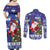 Honduras Santa Claus Christmas Couples Matching Off Shoulder Maxi Dress and Long Sleeve Button Shirt Christmas Tree With Flag Background - Wonder Print Shop